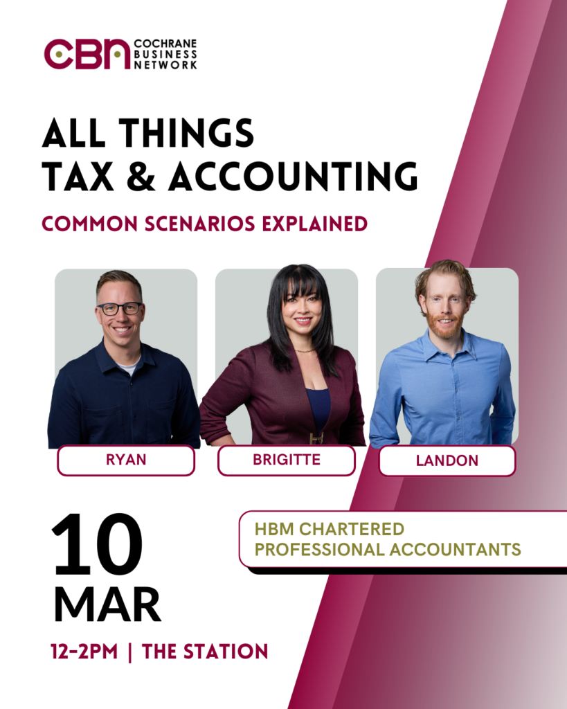 All things tax and accounting - common scenarios explained. Ryan, Brigitte and Landon of HMB Chartered Professional Accountants